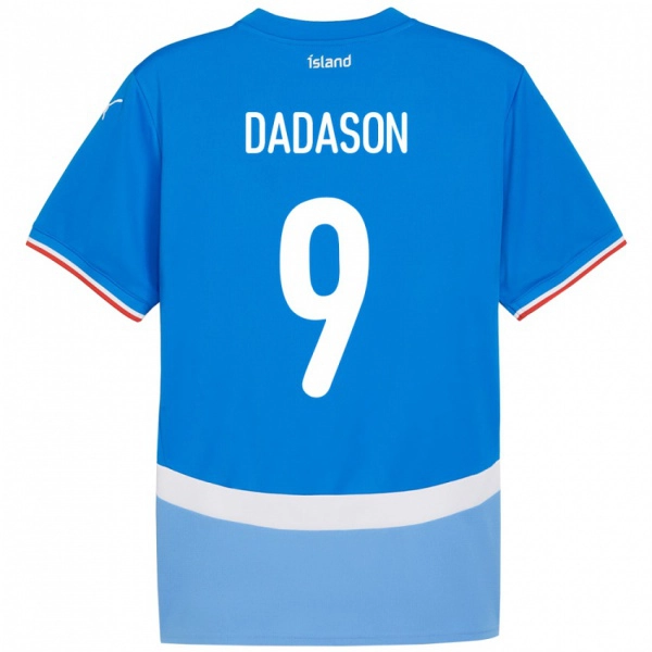 גברים אִיסלַנד Viktor Dadason #9 כְּחוֹל ג'רזי ביתית 24-26 חולצה קצרה