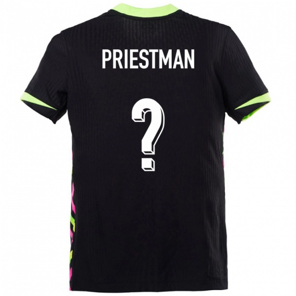 גברים אוֹסטְרַלִיָה Oscar Priestman #0 כחול כהה הרחק ג'רזי 24-26 חולצה קצרה