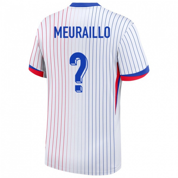 גברים צרפת Thâo Mouapa Mwa Meuraillo #0 לבן הרחק ג'רזי 24-26 חולצה קצרה