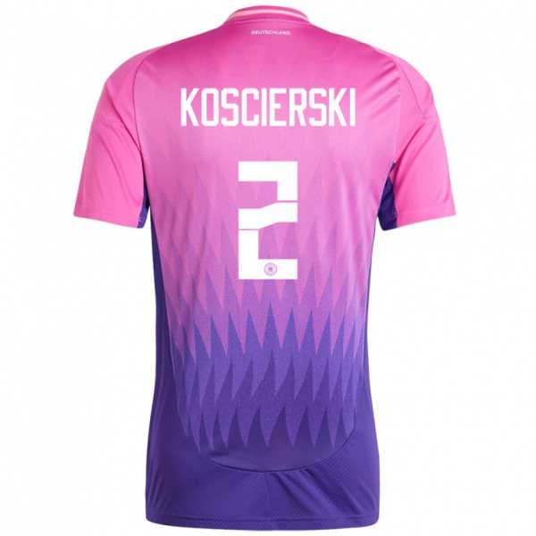 גברים גרמניה Kacper Koscierski #2 ורוד סגול הרחק ג'רזי 24-26 חולצה קצרה