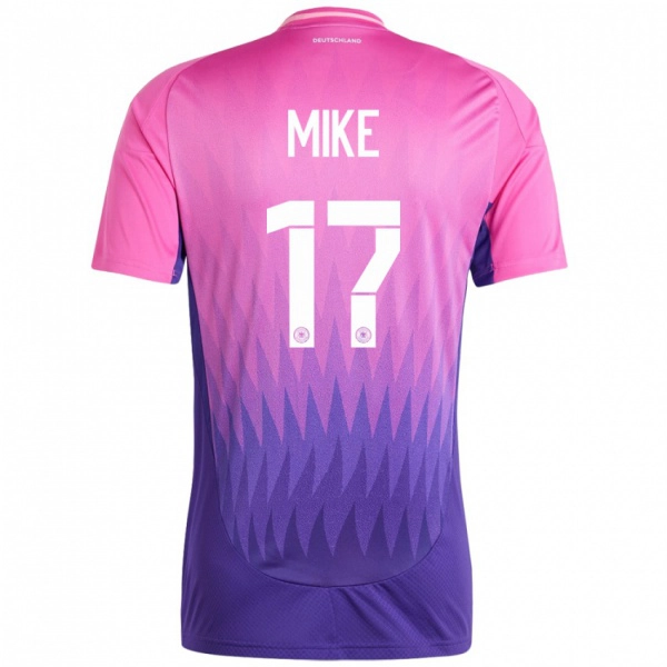 גברים גרמניה Wisdom Mike #17 ורוד סגול הרחק ג'רזי 24-26 חולצה קצרה