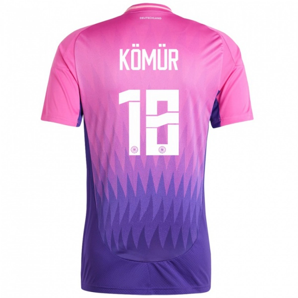 גברים גרמניה Mert Kömür #18 ורוד סגול הרחק ג'רזי 24-26 חולצה קצרה