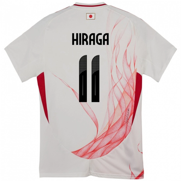 גברים יַפָּן Sora Hiraga #11 לָבָן הרחק ג'רזי 24-26 חולצה קצרה