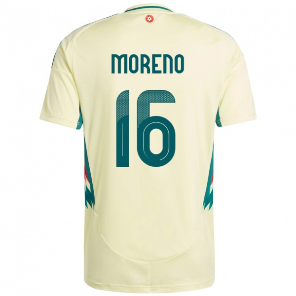 גברים ויילס Paul Moreno #16 בז' צהוב הרחק ג'רזי 24-26 חולצה קצרה
