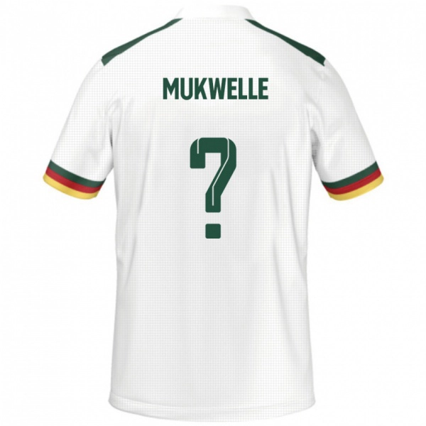 גברים קמרון William Mukwelle #0 לָבָן הרחק ג'רזי 24-26 חולצה קצרה