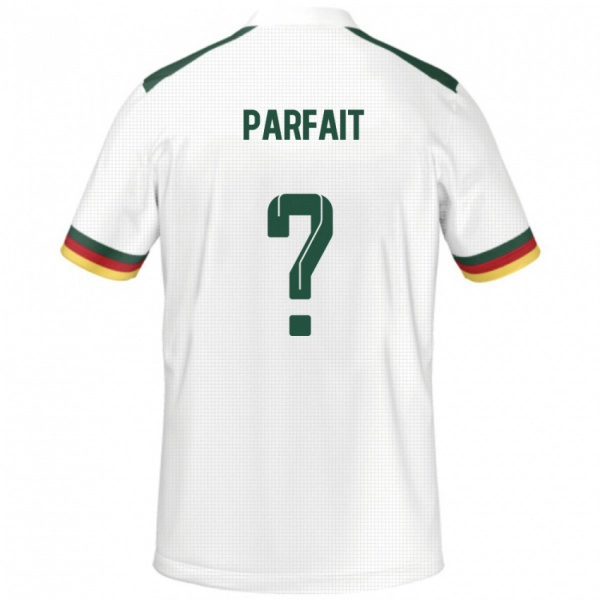 גברים קמרון Kegni Parfait #0 לָבָן הרחק ג'רזי 24-26 חולצה קצרה