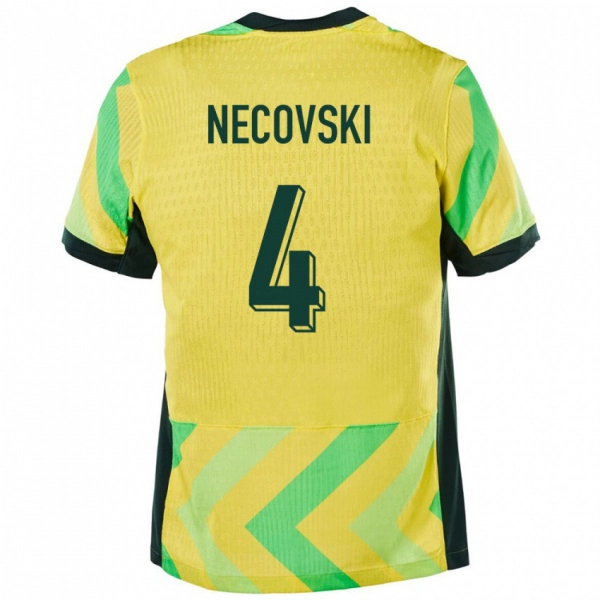 נשים אוֹסטְרַלִיָה Jayden Necovski #4 זָהוּב ג'רזי ביתית 24-26 חולצה קצרה