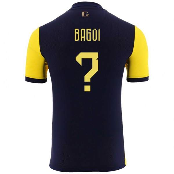 נשים אקוודור Diogo Bagüí #0 צהוב ג'רזי ביתית 24-26 חולצה קצרה