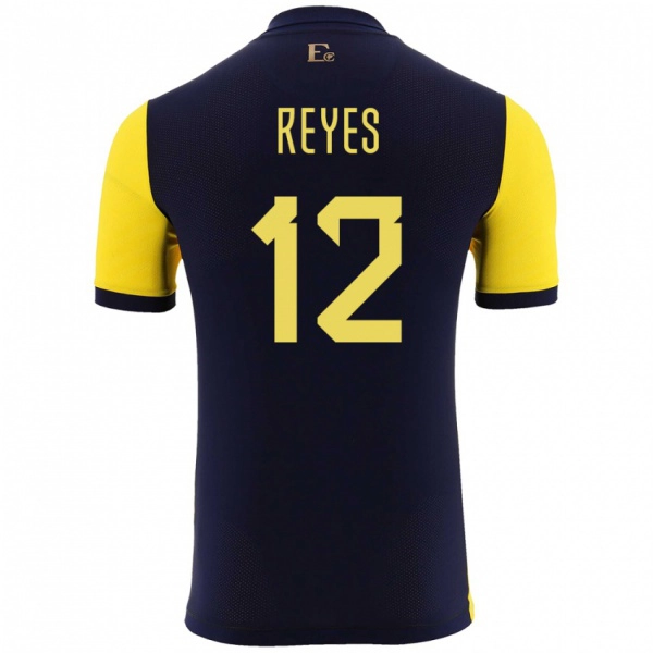 נשים אקוודור Jhafets Reyes #12 צהוב ג'רזי ביתית 24-26 חולצה קצרה