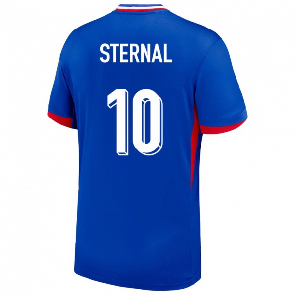 נשים צרפת Enzo Sternal #10 כְּחוֹל ג'רזי ביתית 24-26 חולצה קצרה
