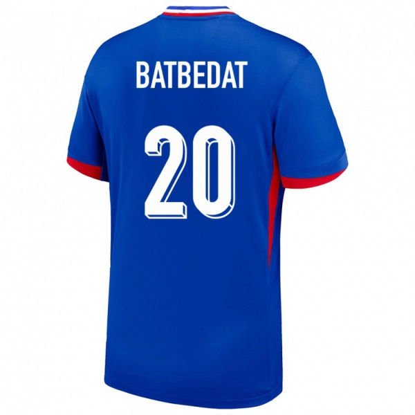 נשים צרפת Lucas Batbedat #20 כְּחוֹל ג'רזי ביתית 24-26 חולצה קצרה