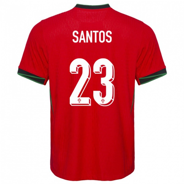 נשים פורטוגל Leandro Santos #23 אָדוֹם ג'רזי ביתית 24-26 חולצה קצרה
