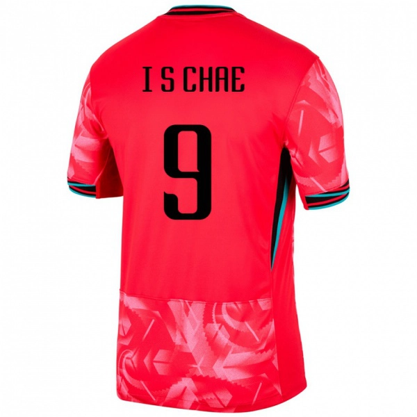 נשים דרום קוריאה In-Seo Chae #9 אָדוֹם ג'רזי ביתית 24-26 חולצה קצרה