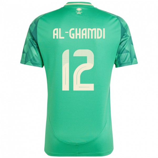 נשים ערב הסעודית Rayan Al-Ghamdi #12 יָרוֹק ג'רזי ביתית 24-26 חולצה קצרה