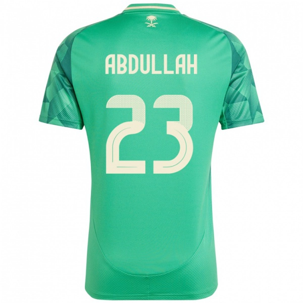 נשים ערב הסעודית Nawaf Abdullah #23 יָרוֹק ג'רזי ביתית 24-26 חולצה קצרה