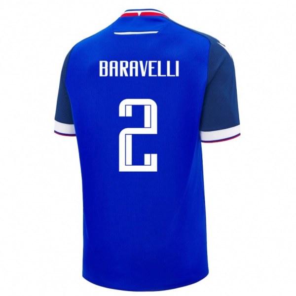 נשים סלובקיה Rocco Baravelli #2 כְּחוֹל ג'רזי ביתית 24-26 חולצה קצרה