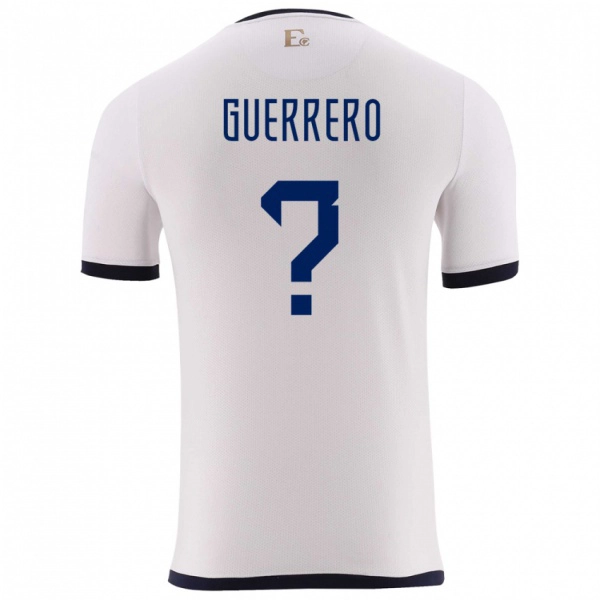 נשים אקוודור Johan Guerrero #0 לבן הרחק ג'רזי 24-26 חולצה קצרה