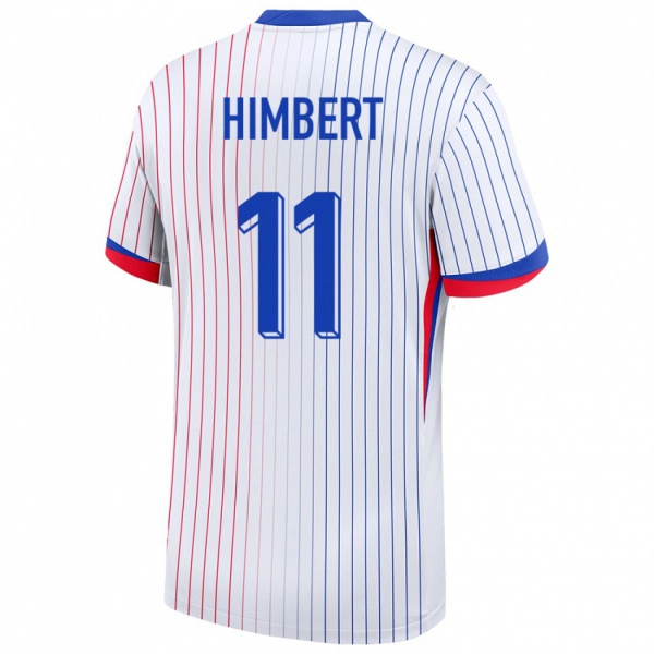 נשים צרפת Rémi Himbert #11 לבן הרחק ג'רזי 24-26 חולצה קצרה
