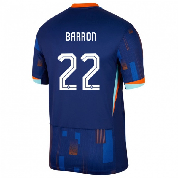 נשים הולנד Eternal Barron #22 כְּחוֹל הרחק ג'רזי 24-26 חולצה קצרה