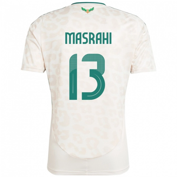 נשים ערב הסעודית Mubarak Masrahi #13 לָבָן הרחק ג'רזי 24-26 חולצה קצרה