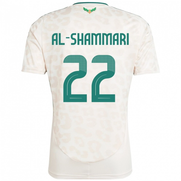 נשים ערב הסעודית Affas Al-Shammari #22 לָבָן הרחק ג'רזי 24-26 חולצה קצרה