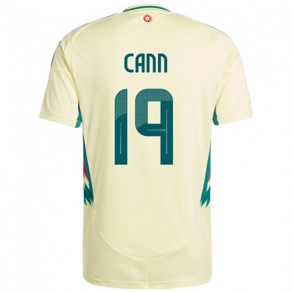 נשים ויילס Ethan Cann #19 בז' צהוב הרחק ג'רזי 24-26 חולצה קצרה