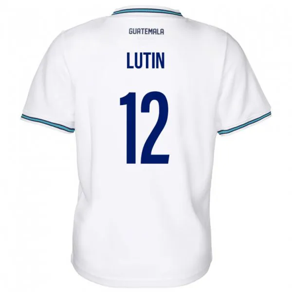 ילדים גואטמלה John L Ut ב #12 לבן ג'רזי ביתית 24-26 חולצה קצרה