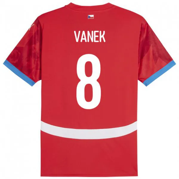 ילדים צ'כיה Lukas Vanek #8 אָדוֹם ג'רזי ביתית 24-26 חולצה קצרה
