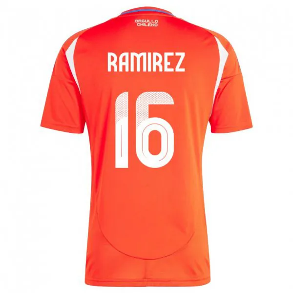 ילדים צ'ילה Vicente Ramírez #16 אָדוֹם ג'רזי ביתית 24-26 חולצה קצרה
