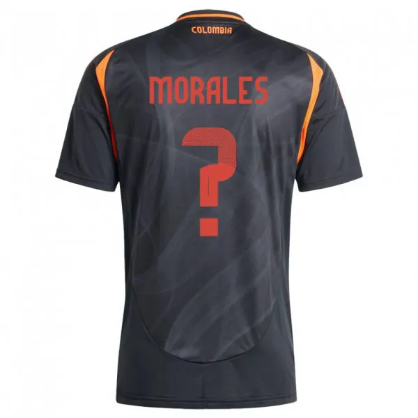 ילדים קולומביה María Morales #0 שָׁחוֹר הרחק ג'רזי 24-26 חולצה קצרה