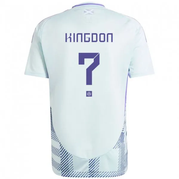 גברים סקוטלנד Jack Kingdon #0 כחול מנטה בהיר הרחק ג'רזי 24-26 חולצה קצרה