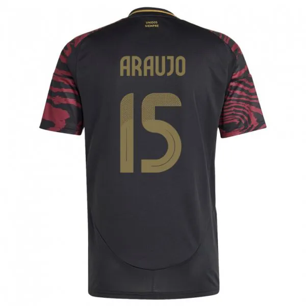 גברים פרו Miguel Araujo #15 שָׁחוֹר הרחק ג'רזי 24-26 חולצה קצרה