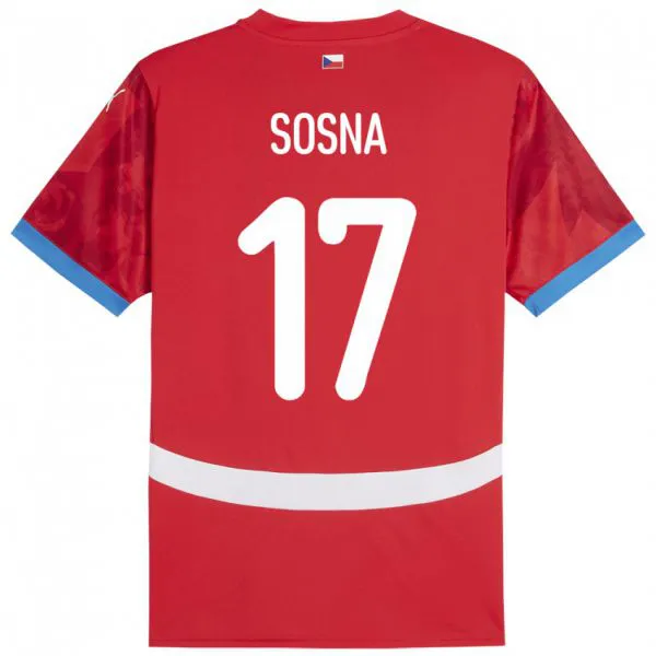 נשים צ'כיה Adam Sosna #17 אָדוֹם ג'רזי ביתית 24-26 חולצה קצרה