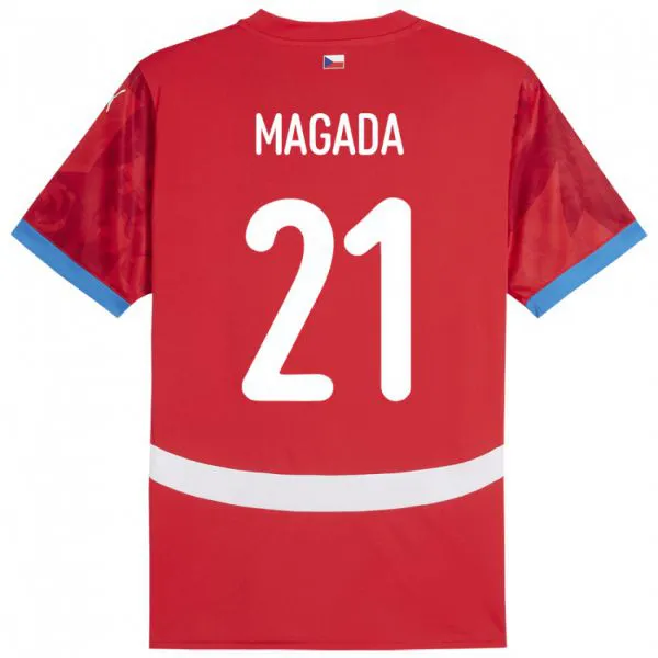 נשים צ'כיה Maxim Magada #21 אָדוֹם ג'רזי ביתית 24-26 חולצה קצרה