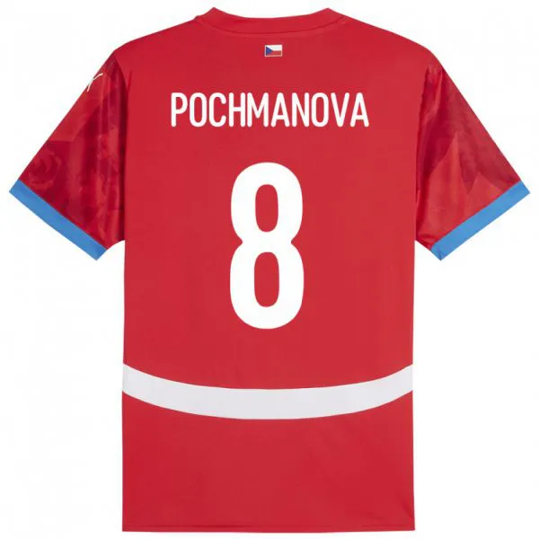 נשים צ'כיה Aneta Pochmanová #8 אָדוֹם ג'רזי ביתית 24-26 חולצה קצרה