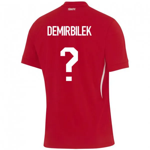 נשים טורקיה Ali Demirbilek #0 אָדוֹם הרחק ג'רזי 24-26 חולצה קצרה