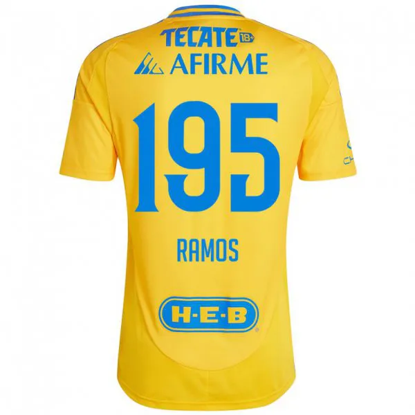 גברים Rodrigo Ramos #195 זהב צהוב ג'רזי ביתית 2024/25 חולצה קצרה