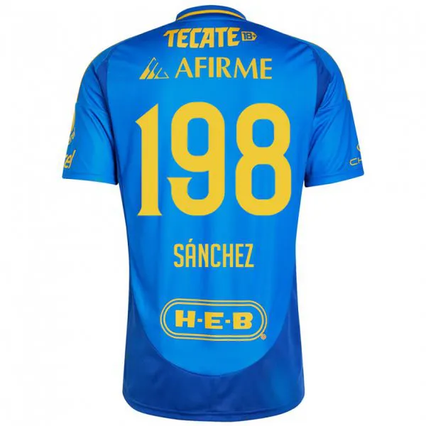 גברים Diego Sánchez #198 כחול צהוב הרחק ג'רזי 2024/25 חולצה קצרה