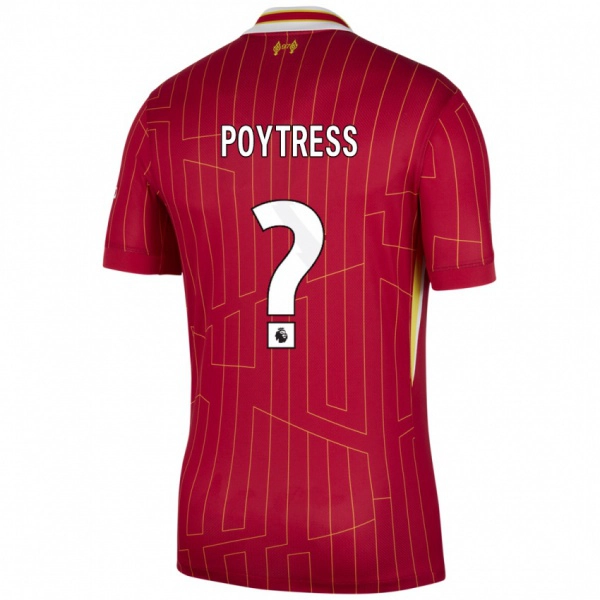 ילדים Jacob Poytress #0 אדום צהוב לבן ג'רזי ביתית 2024/25 חולצה קצרה
