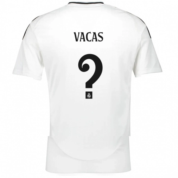 ילדים Juan Vacas #0 לָבָן ג'רזי ביתית 2024/25 חולצה קצרה