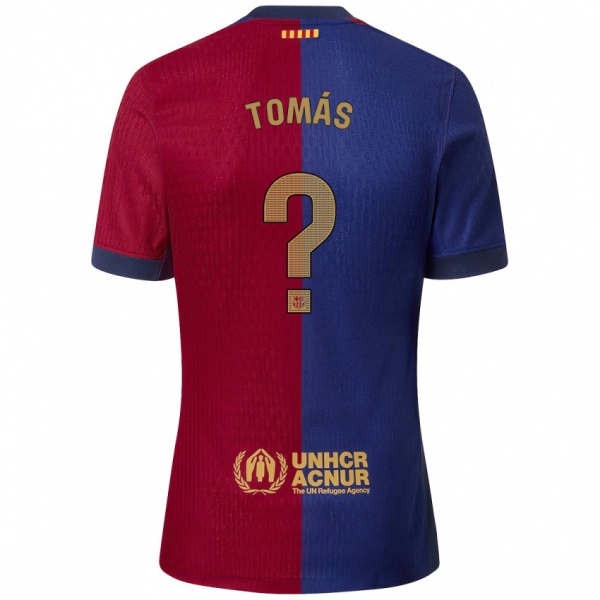 ילדים Roberto Tomás #0 כחול אדום ג'רזי ביתית 2024/25 חולצה קצרה