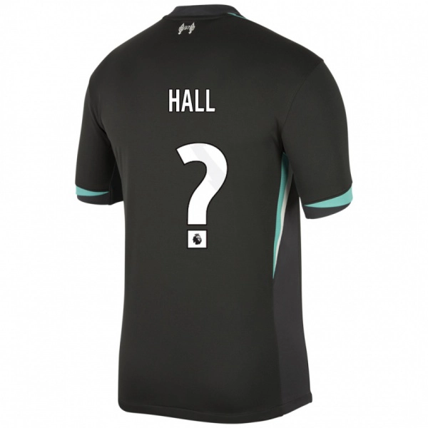 ילדים Bailey Hall #0 שחור אנתרציט לבן הרחק ג'רזי 2024/25 חולצה קצרה