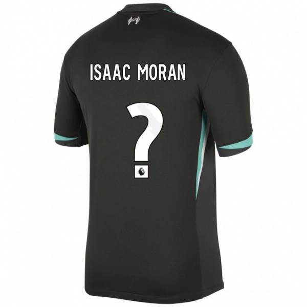 ילדים Isaac Moran #0 שחור אנתרציט לבן הרחק ג'רזי 2024/25 חולצה קצרה