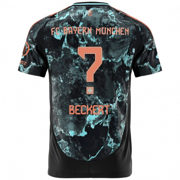 ילדים Valentin Beckert #0 שָׁחוֹר הרחק ג'רזי 2024/25 חולצה קצרה