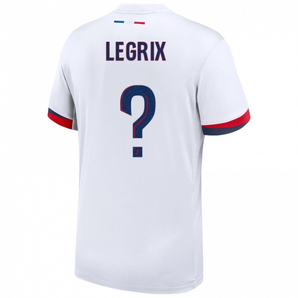 ילדים Enzo Legrix #0 לבן כחול אדום הרחק ג'רזי 2024/25 חולצה קצרה