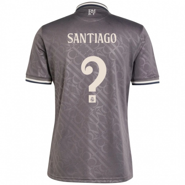 ילדים Aimar Santiago #0 פֶּחָם ג'רזי קיט שלישי 2024/25 חולצה קצרה