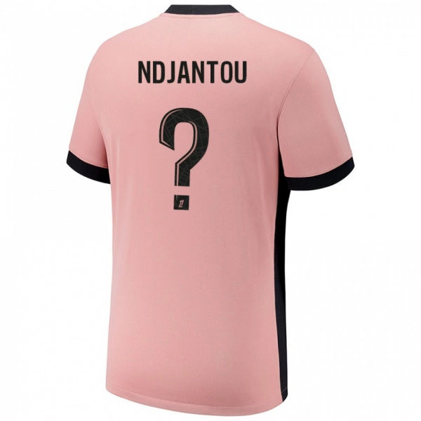 גברים Quentin Ndjantou #0 ורוד חלודה ג'רזי קיט שלישי 2024/25 חולצה קצרה