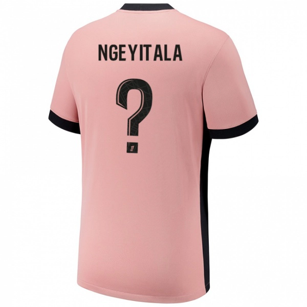 גברים Aurélien Ngeyitala #0 ורוד חלודה ג'רזי קיט שלישי 2024/25 חולצה קצרה