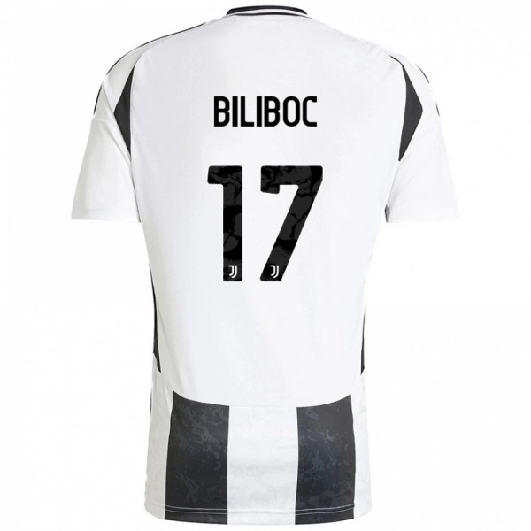 נשים Lorenzo Biliboc #17 לבן שחור ג'רזי ביתית 2024/25 חולצה קצרה