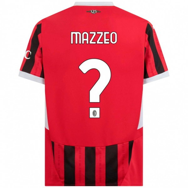 נשים Kevin Mazzeo #0 אדום שחור ג'רזי ביתית 2024/25 חולצה קצרה